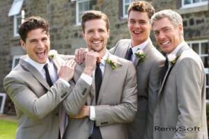 The men in your wedding party can look great with quality hair care.